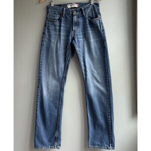 LEVIS 514 Slim Straight Jeans 30x32 Blue Medium Wash Cotton Denim Casual Pants